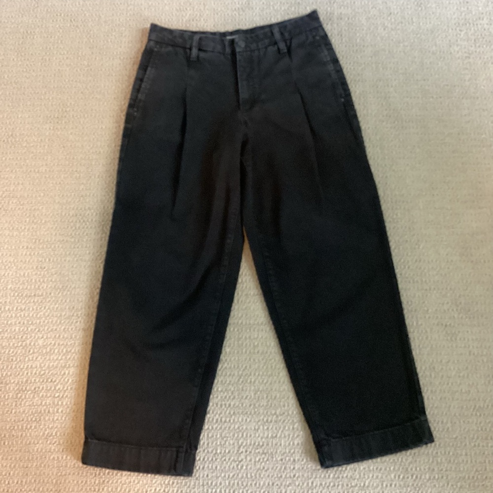 Banana Republic Black Denim Mid Rise Straight Ankle Jean
